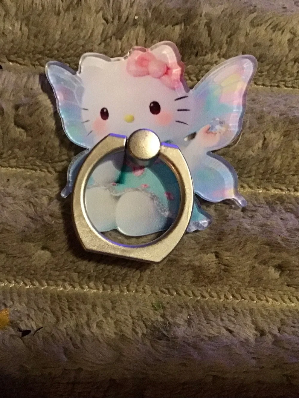 Sanrio Hello Kitty Fairy Ring Holder - Pastel Pink, Blue & Iridescent